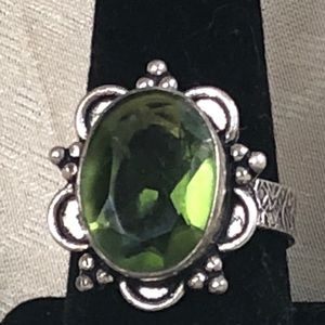 Sterling Silver Peridot Ring